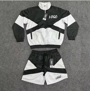 Summer Custom Two-Piece Men's Windbreaker <b>Jacket</b> and Shorts Set Quick Dry - Product Image 5