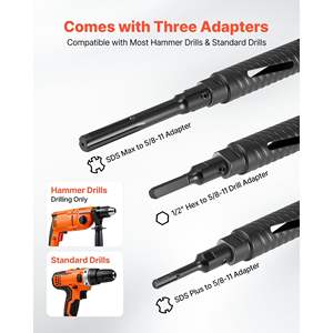 Broca de Diamante para Perforación en Seco de 1-1/2 Pulgadas de Diámetro, Profundidad de Perforación de 9-1/2 Pulgadas, Broca Interna de 5/8-11 para Mampostería, Broca para Concreto - Product Image 3