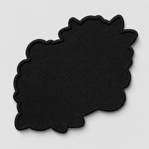 Parche Bordado Oxytag con Flores, Aplique Termoadhesivo, Forma Irregular, Rosas Púrpuras sobre Fondo Negro, Precio Económico, OEM - Product Image 6