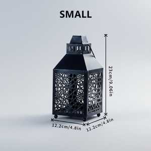 New Middle East Arabian Style Handmade Ironwork Metal Lantern Christmas Easter Decorative Home <b>Candle</b> <b>Holder</b> Portable Hollow - Product Image 4