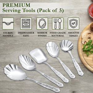 Juego de Cucharas para Servir de Acero Inoxidable Resistente, Creación Personalizada, Proveedor de Utensilios de Cocina - Product Image 2