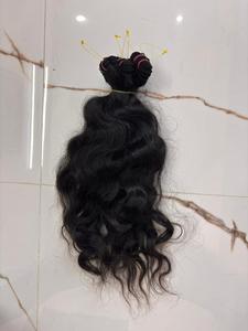 Mèches de cheveux humains naturels ondulés provenant de temples indiens |   Fournisseur d'extensions de cheveux Remy bruts non traités - Product Image 5