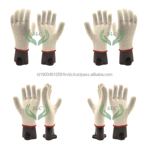 Gants de travail en coton, poignet tricoté, antidérapants, texture micro-diamantée sur les doigts, gants de sécurité polyvalents - Product Image 5