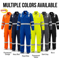 Combinaison ignifuge FR antistatique, certifiée anti-arc électrique, haute visibilité orange, réfléchissante, conforme aux normes NFPA 2112 et EN ISO 11612, pour le travail dans l'industrie pétrolière et gazière.