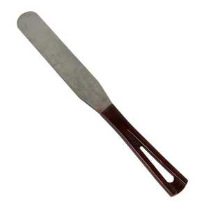 Professional Chef Spatula Stainless Steel <b>Wood</b> Handle Metal <b>Scraper</b> Utensil for Food Plating and Serving Useful For Chefs - Product Image 3