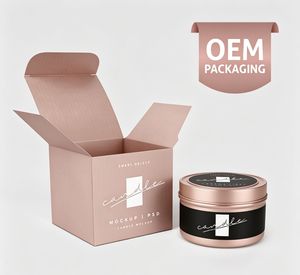 กล่องของขวัญเทียนหอมสั่งทำพิเศษพร้อมโลโก้ส่วนตัว บรรจุภัณฑ์กระดาษพรีเมียม รับผลิตแบบ OEM/ODM พร้อมตัวเลือกแบบกำหนดรูปทรงแบรนด์ของคุณเอง - Product Image 1