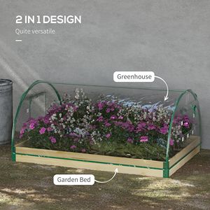 Fioriera in Legno 4FT X 3FT X 2FT con Copertura in PVC per Piante, Orto Rialzato per Verdure - Product Image 4
