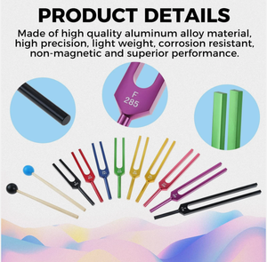 Mars International Ensemble de 9 diapasons Solfeggio pour la guérison, 9 colorés, 9 colorés.. - Product Image 6