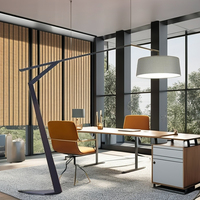 Lampe sur pied LED moderne à abat-jour dôme décoratif pour bureau, avec commande par interrupteur, grand cadre métallique, lumière blanc chaud doux 2700K - Offre Spéciale