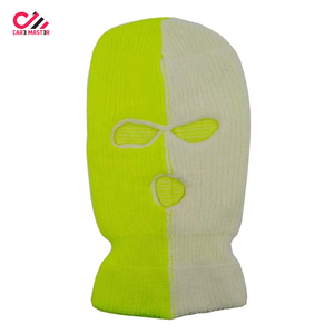 หมวกบีนนี่แฟชั่นดีไซน์เนอร์ลายพรางมัลติแคมสำหรับฤดูหนาวและฤดูใบไม้ร่วง พร้อมโลโก้สั่งทำพิเศษ ผ้าฝ้ายสีดำ ปิดบังใบหน้า - Product Image 2