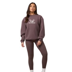 Sweat-shirt à col rond imprimé Plum Winter pour femme, coupe décontractée, pull oversize à manches longues, streetwear décontracté, confortable - Product Image 1