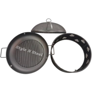 Modern Iron <b>Fire</b> <b>Pit</b> with Heat Resistant Paint Freestanding Design Coal/Wood Burning Outdoor Heater - Product Image 2