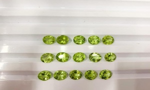 Peridoto Natural Ovalado con Corte Facetado, Piedras Sueltas para Anillos, Collares, Abalorios, Pendientes, Piedras de Corazón, Gemas de Peridoto Genuinas Sueltas para Joyería Fina - Product Image 3