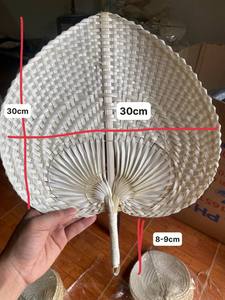 Natural Palm <b>Leaf</b> Handfan - High Quality Bamboo Vintage <b>Wall</b> <b>Decor</b> Piece - Product Image 3