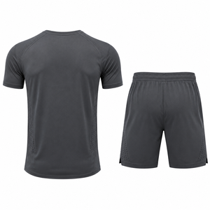 Ensemble T-shirt et short de course pour homme, vêtements de sport, séchage rapide, respirant, tenue de fitness, entraînement athlétique, vêtements d'été - Product Image 2