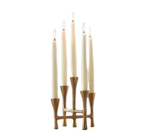 Bougeoir Design à 5 bras en or ou plusieurs couleurs avec tailles personnalisées pour la décoration de mariage et de festival à la maison - Product Image 1