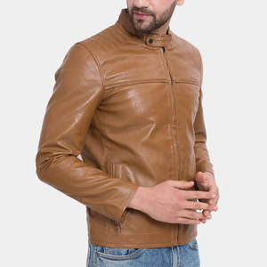Vestes en cuir de vachette pour hommes, design tendance, sur mesure, couleur marron, manches longues, motif uni, respirantes - Product Image 4