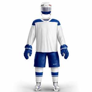 Maillot de hockey sur glace pour homme, blanc et noir, manches longues, imprimé par sublimation, motif palmier, vêtement respirant en polyester - Product Image 1