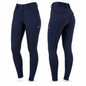 กางเกงขี่ม้าเอวสูงสำหรับผู้หญิง ผ้ายืดสแปนเด็กซ์ ไนลอน มีกระเป๋า - Product Image 6