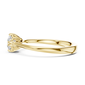 Anillo de Compromiso Clásico con Diamante Cultivado en Laboratorio de Corte Redondo EF VVS de 0.50-2ct, Chapado en Rodio de 14K, para Regalo de Boda, Fiesta y Aniversario - Product Image 3