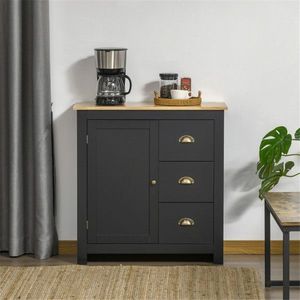 Black <b>Kitchen</b> <b>Storage</b> Cabinet - Product Image 1