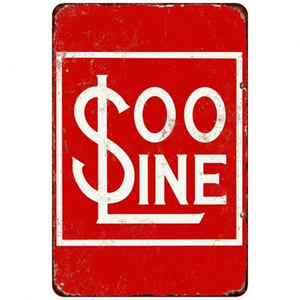 CIFbuy Soo Line Railroad Vintage Metal Sign Train Room Model Railway Decor TikTok for Temu Pick up Service Metal Arts Product - Product Image 2