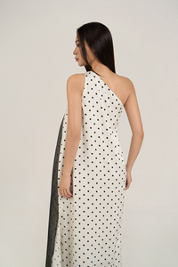 Vestidos de Verano Casuales Transpirables con Rayas Rectas, Asimétricos, de Poliéster, Tejido Sencillo, con Hombros Descubiertos, Holgados, Nuevos, OEM ODM - Product Image 3