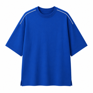 เสื้อผ้าสำหรับผู้ชาย เสื้อยืดคอกลมแขนสั้นสีเขียวผ้าฝ้ายทรงปกติลำลองสีทึบเสื้อถักเจอร์ซีย์ - Product Image 6