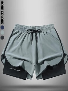 กางเกงขาสั้นออกกำลังกายพิมพ์ลายสำหรับผู้ชายคุณภาพสูงขายส่ง 93% โพลีเอสเตอร์ 7% สแปนเด็กซ์ ระบายอากาศได้ดี ป้องกันรอยยับ - Product Image 3