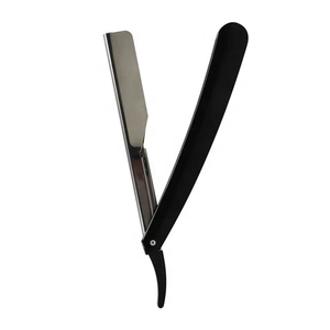 Wholesale Professional Vintage Stainless Steel Beard Cutting Shaving Razor Custom Barber Single Edge Throat Razor Wood Handle - Product Image 1