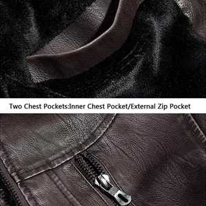 Chaqueta de Cuero para Hombre, Talla Grande, para Uso en Exteriores en Invierno, con Etiqueta Privada Personalizada - Product Image 5