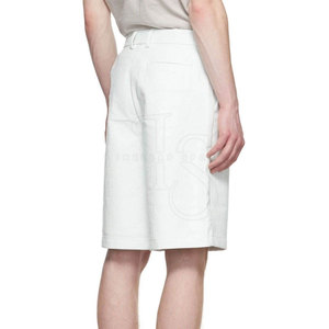Lightweight Casual Canvas Men Leather Shorts Comfortable Button Fly Closure Top Selling Summer Wear Plain Dyed Solid <b>Waterproof</b> - Product Image 4