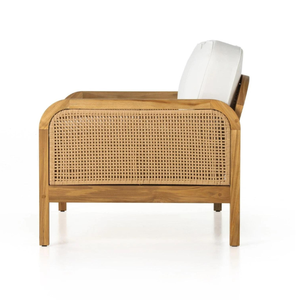 Chaise longue de luxe en teck et rotin pour l'extérieur, au design moderne, pour la décoration de la maison - Product Image 5