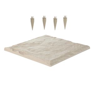 4 Pezzi di Pietre Decorative da Giardino 15,5 X 15,5 Pollici, Resistenti alle Intemperie, in Plastica, per Sentieri Esterni - Product Image 1