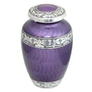 Urne funéraire Creative Bloom pour cendres humaines, urne funéraire pour adulte, artisanale avec bandes argentées gravées, en laiton massif et aluminium. - Product Image 2