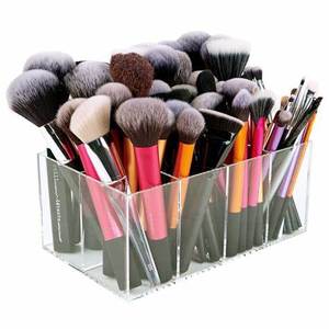 Porte-pinceau cosmétique acrylique élégant Design élégant pour organiser et afficher les pinceaux de beauté essentiels - Product Image 5
