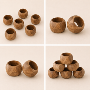 Anillos de Servilleta de Madera Hechos a Mano con Diseño Moderno y Ecológico de 5 cm para Hoteles, Restaurantes y Eventos, Marca Personalizada Craft Emporium Exports - Product Image 4