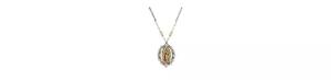 Collana Ovale in Vetro Smaltato con Madonna di Guadalupe |   2028 - Product Image 2
