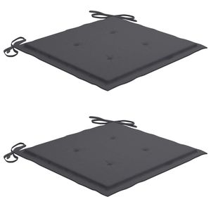 Set di 2 sedie da giardino per esterni in legno massello di acacia antracite con poliestere, resistenti ed eleganti - Product Image 6