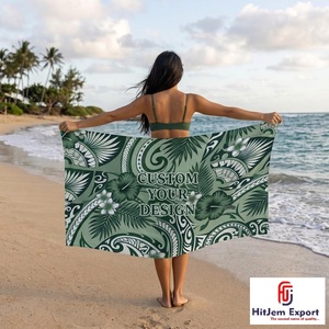 Custom Printed South Island Sarong Beach Wrap Hawaiian Pareo Tropical Resort Wear OEM ODM Fabric Manufacturer Supplier India - Product Image 4