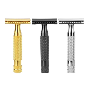 Safety Razor Customizable Dual <b>Edge</b> Safety Razor Male Durable Super Stainless Steel <b>Plastic</b> Twin Blade Professional Top Quality - Product Image 3