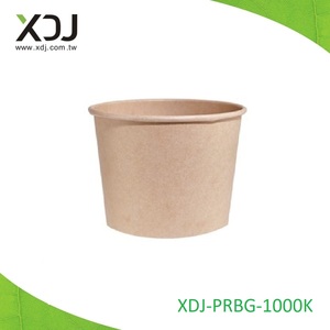 Bol en papier kraft XDJ, diamètre 100 mm, à paroi simple, récipient alimentaire jetable XDJ-PRBG-1000K - Product Image 1