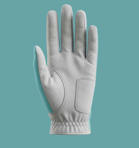 Gant de golf en cuir Cabretta pour droitier, matière PU, microfibre antidérapante, fermeture auto-agrippante, unisexe, sport, à enfiler, beige turquoise - Product Image 4