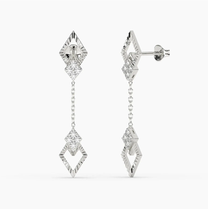 Boucles d'oreilles créoles classiques en or 14 carats avec diamant de laboratoire certifié IGI, style vintage, pour femme, bijoux de luxe, cadeau d'anniversaire - Product Image 2