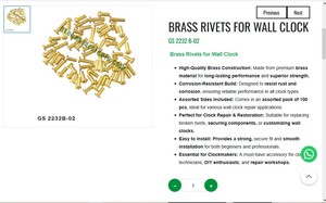 Rivets en laiton pour horloge murale, pack assorti, durables, résistants à la corrosion, outils de réparation d'horloges et de bijoux | Numéro d'article GS-2232B-02 - Product Image 3
