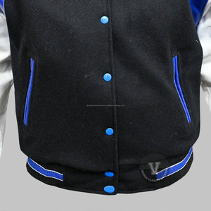 Nouveau design col marin vente en gros de veste Letterman à manches longues personnalisée vestes Letterman pour hommes - Product Image 3