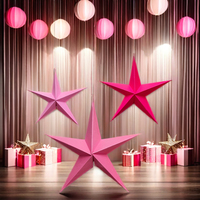 Décorations murales multifonctionnelles en papier artistique 30 cm en forme d'étoiles pour Noël, la Saint-Valentin, Pâques, le Nouvel An chinois, Diwali, la rentrée scolaire