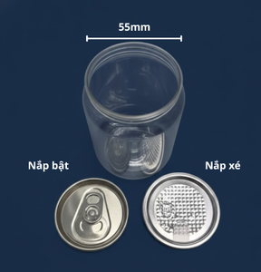 Pot en PET de 330 ml, épaisseur 0,3 mm, avec couvercle en aluminium, impression sérigraphique dorée, pour café/thé/jus/soda, logo personnalisable - Product Image 2