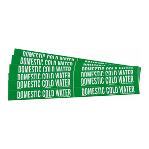 Marcador Flexible para Tuberías de Agua Fría Brady, para Tuberías Industriales y Comerciales - Product Image 1