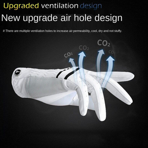 Gants de golf pour gaucher de qualité supérieure en cuir Cabretta, unisexes, durables, antidérapants, haute adhérence, souples, flexibles, toutes saisons, personnalisables avec fermeture auto-agrippante - Product Image 4